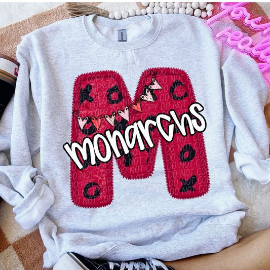 Monarchs Valentine School Spirit DTF Transfer
