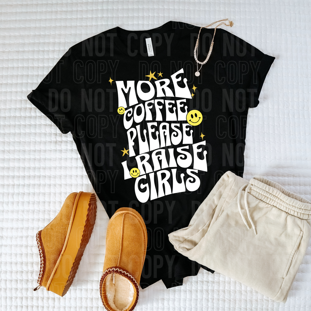 More Coffee Girls White Font DTF Transfer