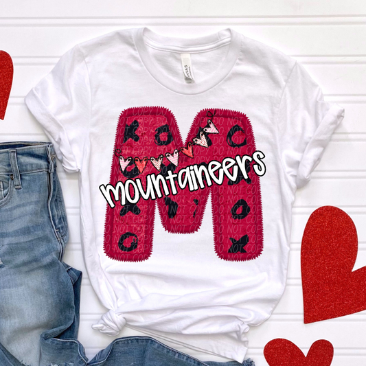 Mountaineers Valentine School Spirit DTF Transfer