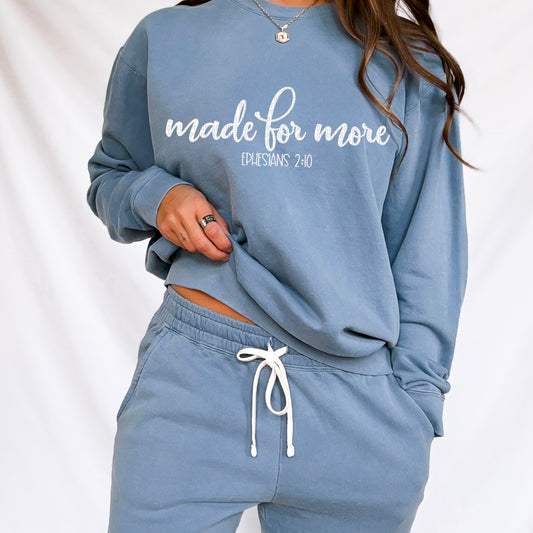 Made For More White Font DTF Transfer