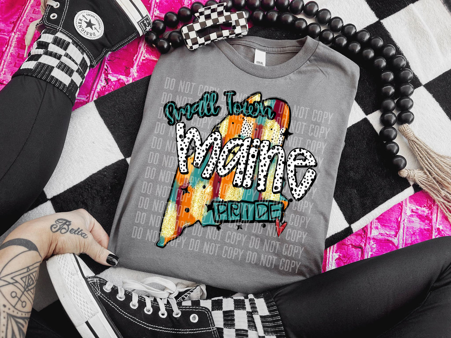 Maine Brushstroke State Pride DTF Transfer