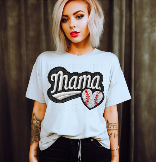 Varsity Mama Baseball Faux DTF Transfer