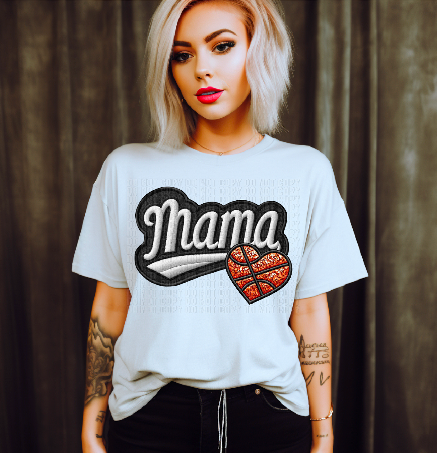 Varsity Mama Basketball Faux DTF Transfer