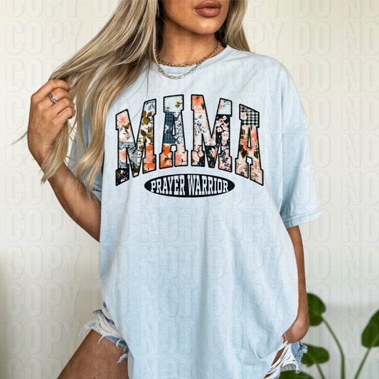 Mama Prayer Warrior Patchwork DTF Transfer