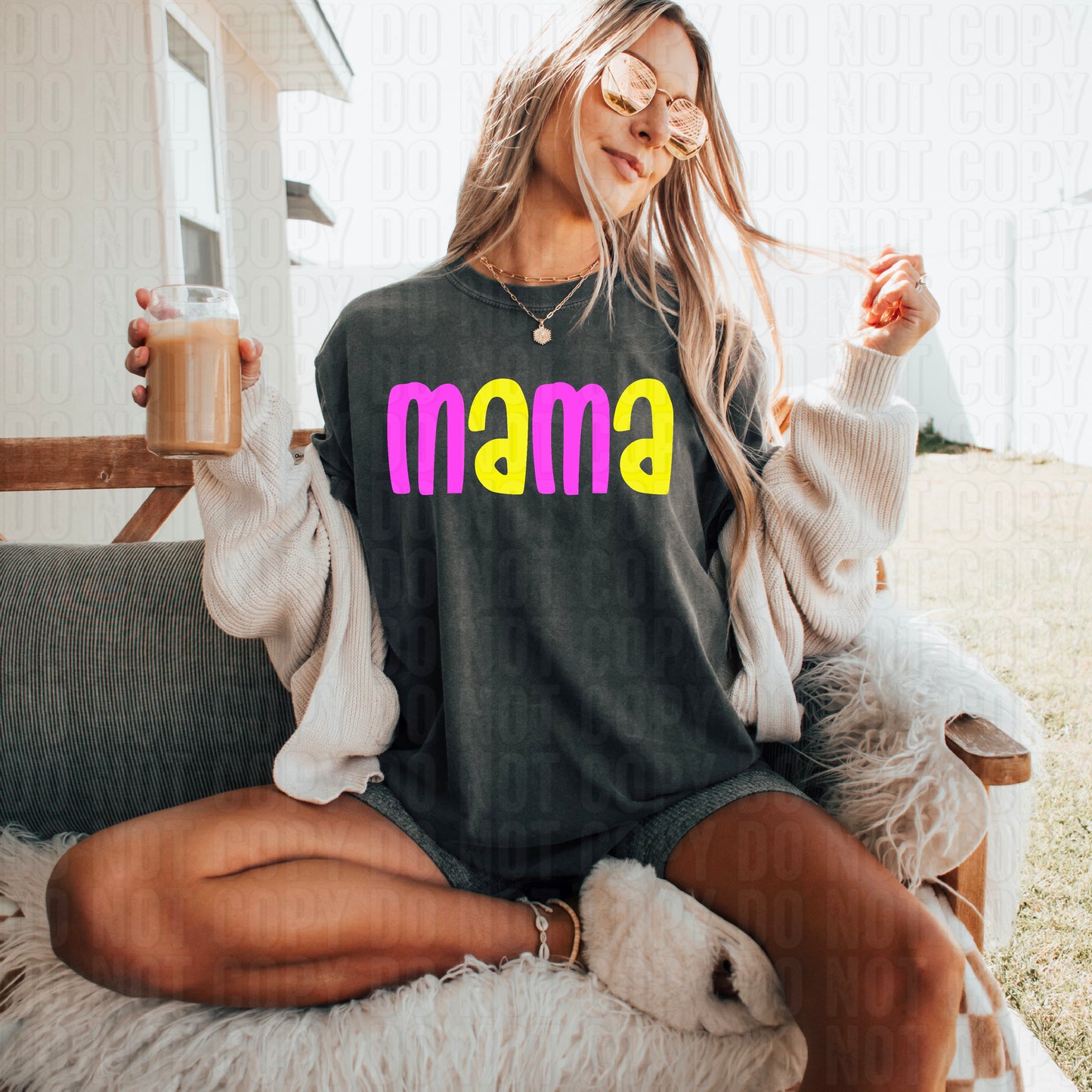 Mama Handwritten Bright DTF Transfer