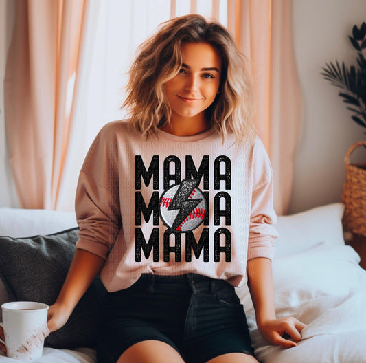 Mama Baseball Stack DTF Transfer