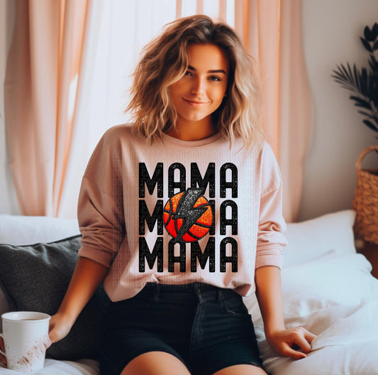 Mama Basketball Stack DTF Transfer