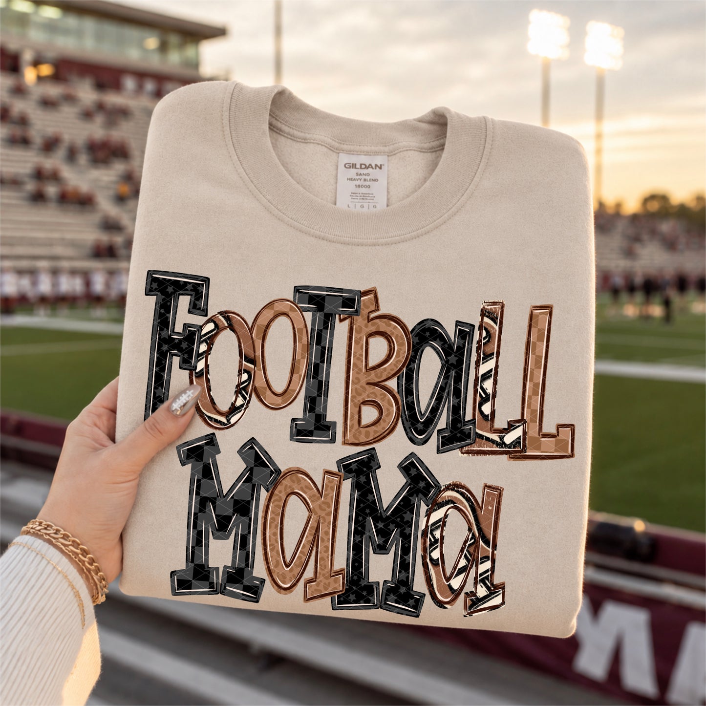 Mama Football Doodle DTF Transfer
