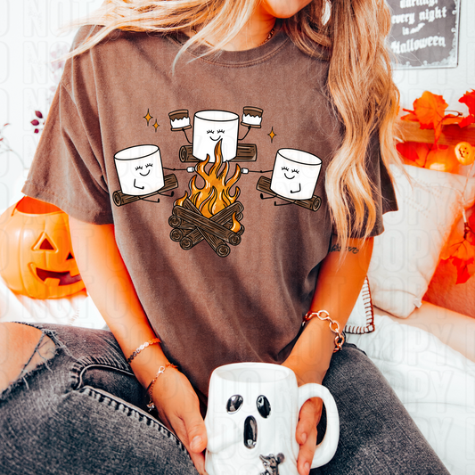 Marshmallow Bonfire DTF Transfer
