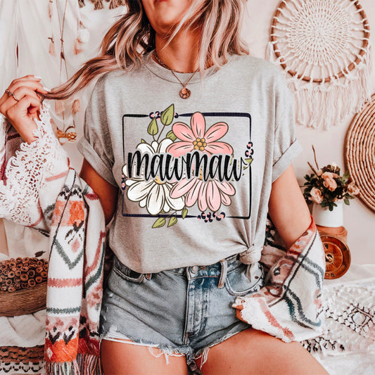 Mawmaw Floral Name Title DTF Transfer