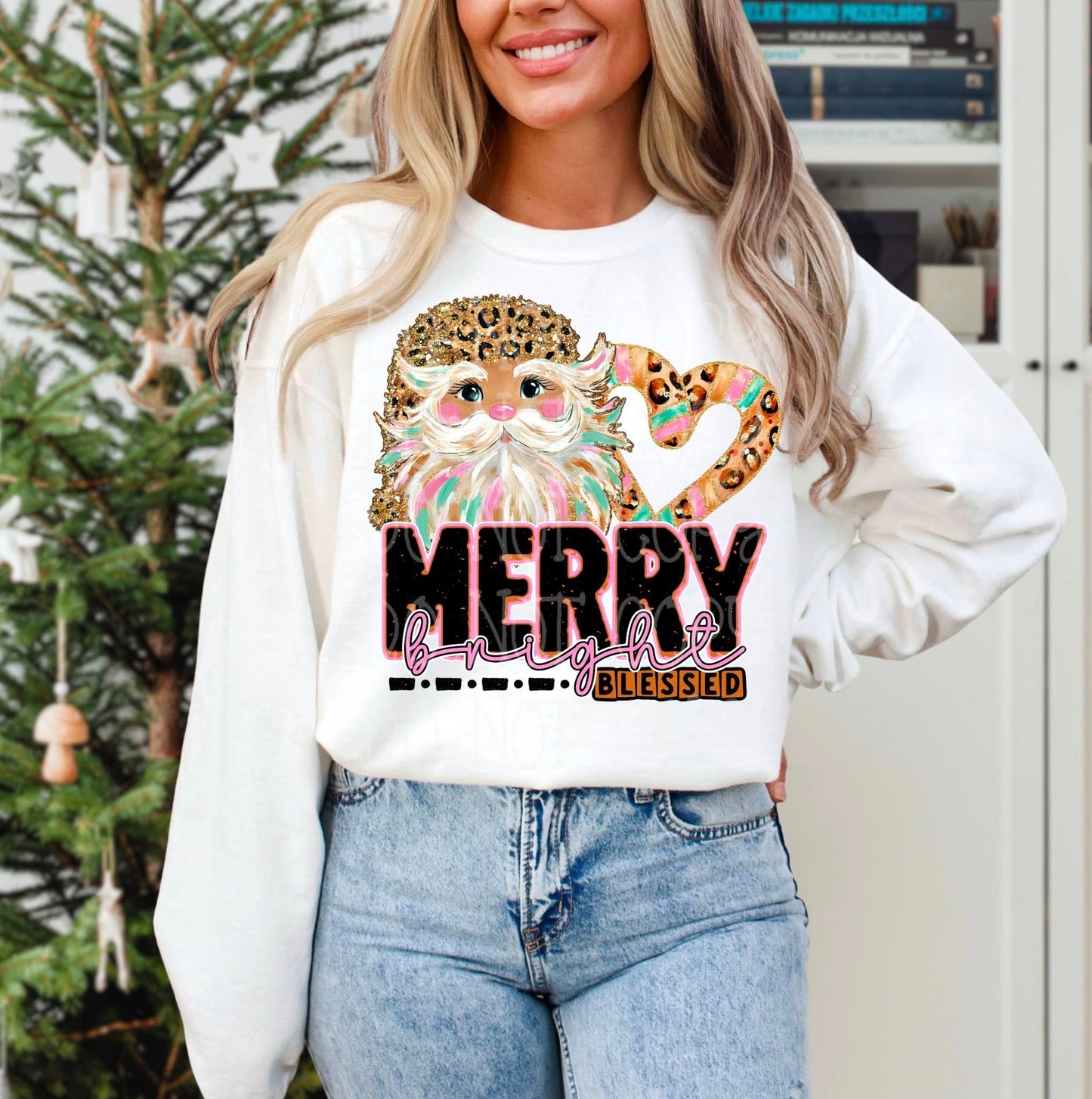 Merry Bright Blessed DTF Transfer