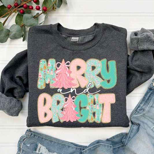 Merry And Bright Pastel Colors DTF Transfer