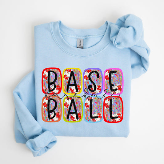 Messy Paint Baseball DTF Transfer