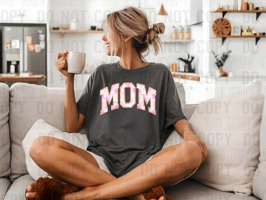 Mom Pink Toile DTF Transfer