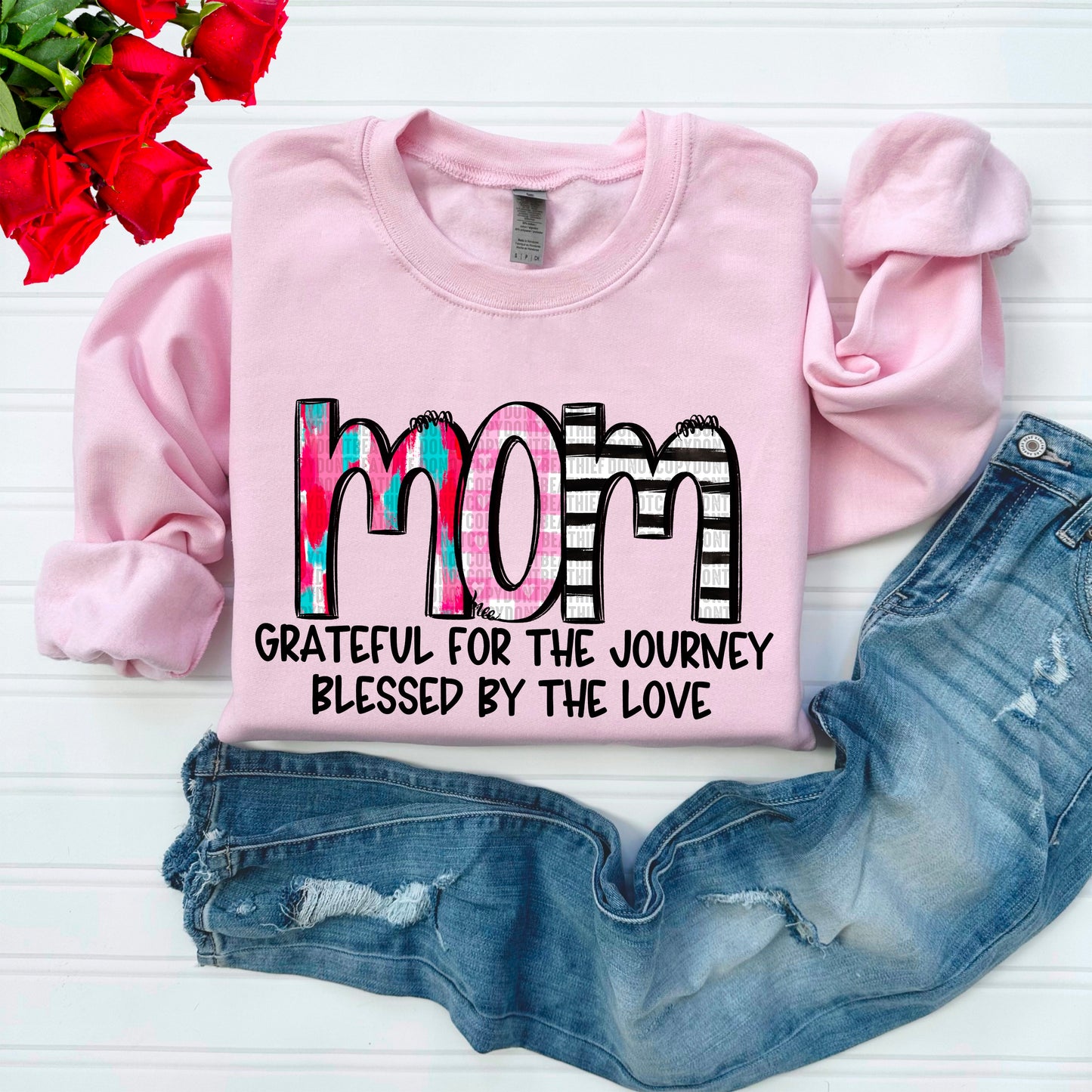 Mom - Blessed By The Love DTF Transfer