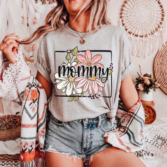 Mommy Floral Name Title DTF Transfer