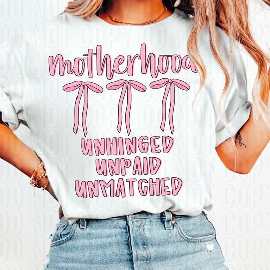 Motherhood Bows DTF Transfer