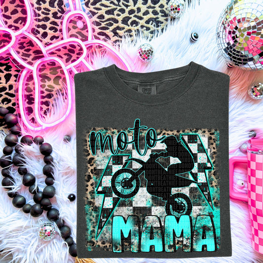 Moto Mama Teal DTF Transfer