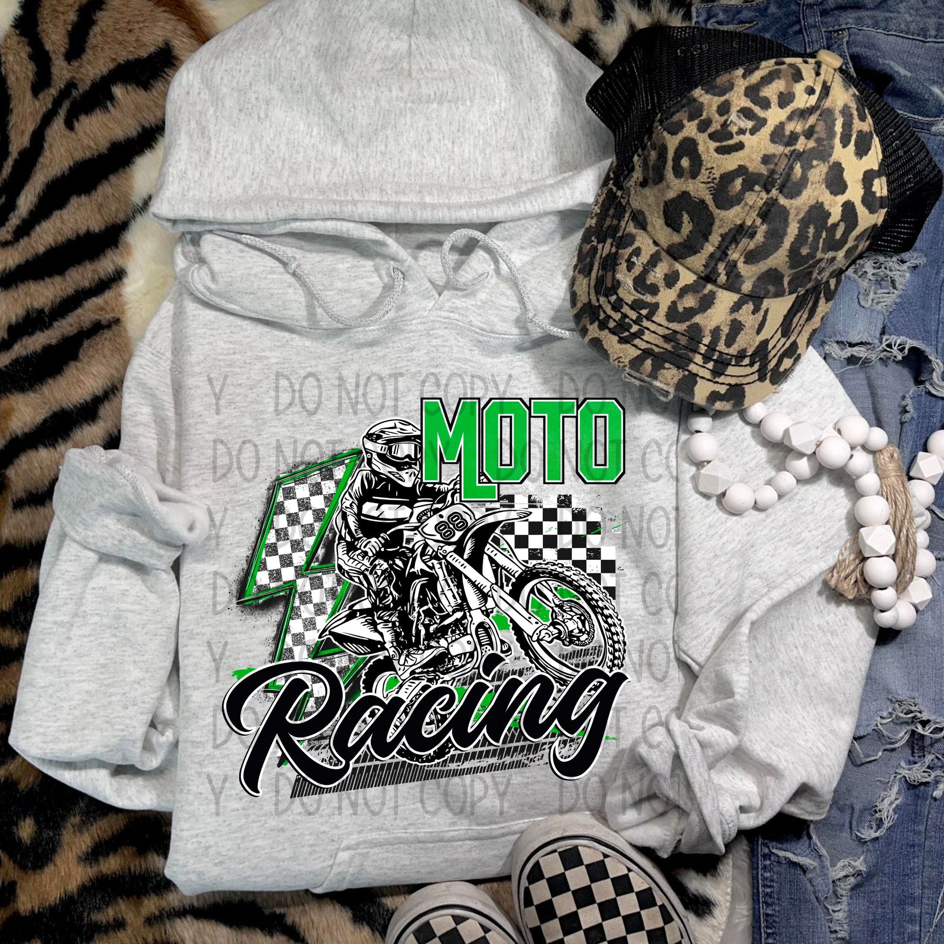 Moto Racing Green DTF Transfer
