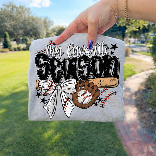 My Favorite Season Baseball DTF Transfer