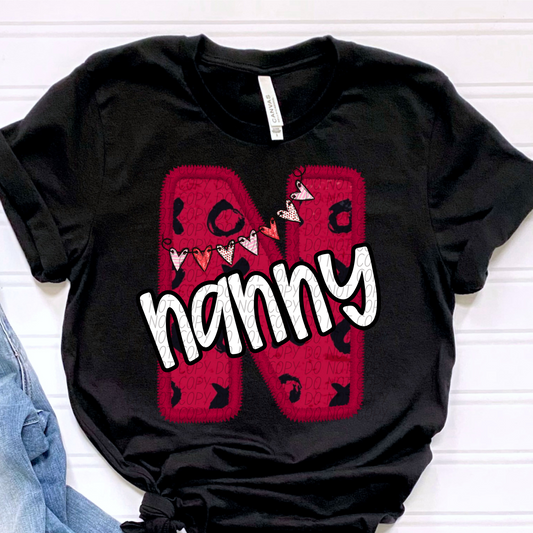 Nanny Valentine Letter DTF Transfer