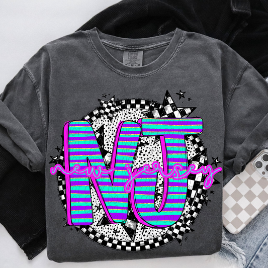 New Jersey Spring State Stripes DTF Transfer