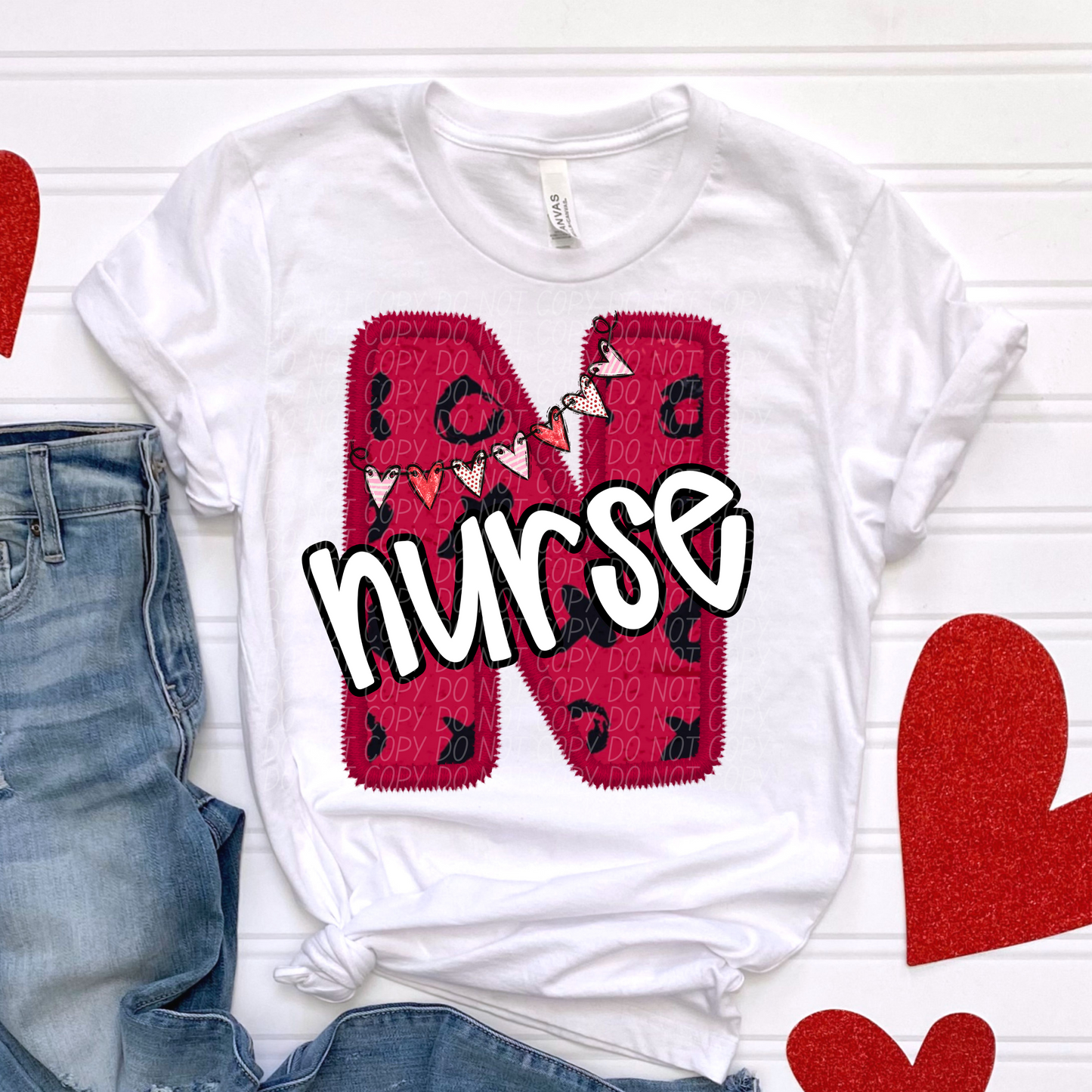 Nurse Valentine Letter DTF Transfer