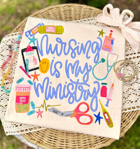 Nursing Is My Ministry Collage DTF Transfer