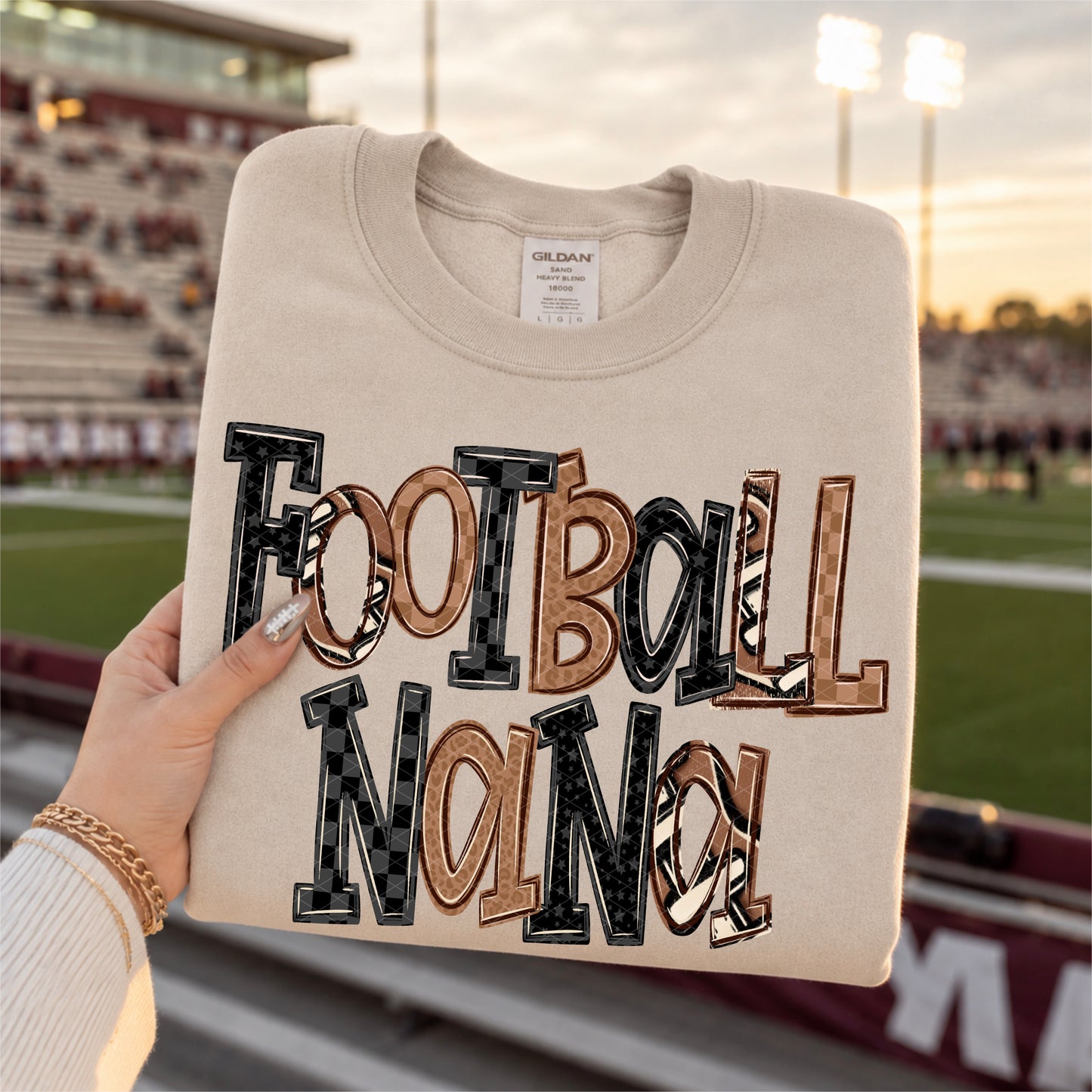 Nana Football Doodle DTF Transfer