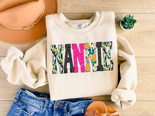 Nannie Overlock Bright DTF Transfer