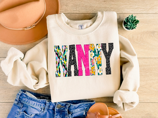 Nanny Overlock Bright DTF Transfer