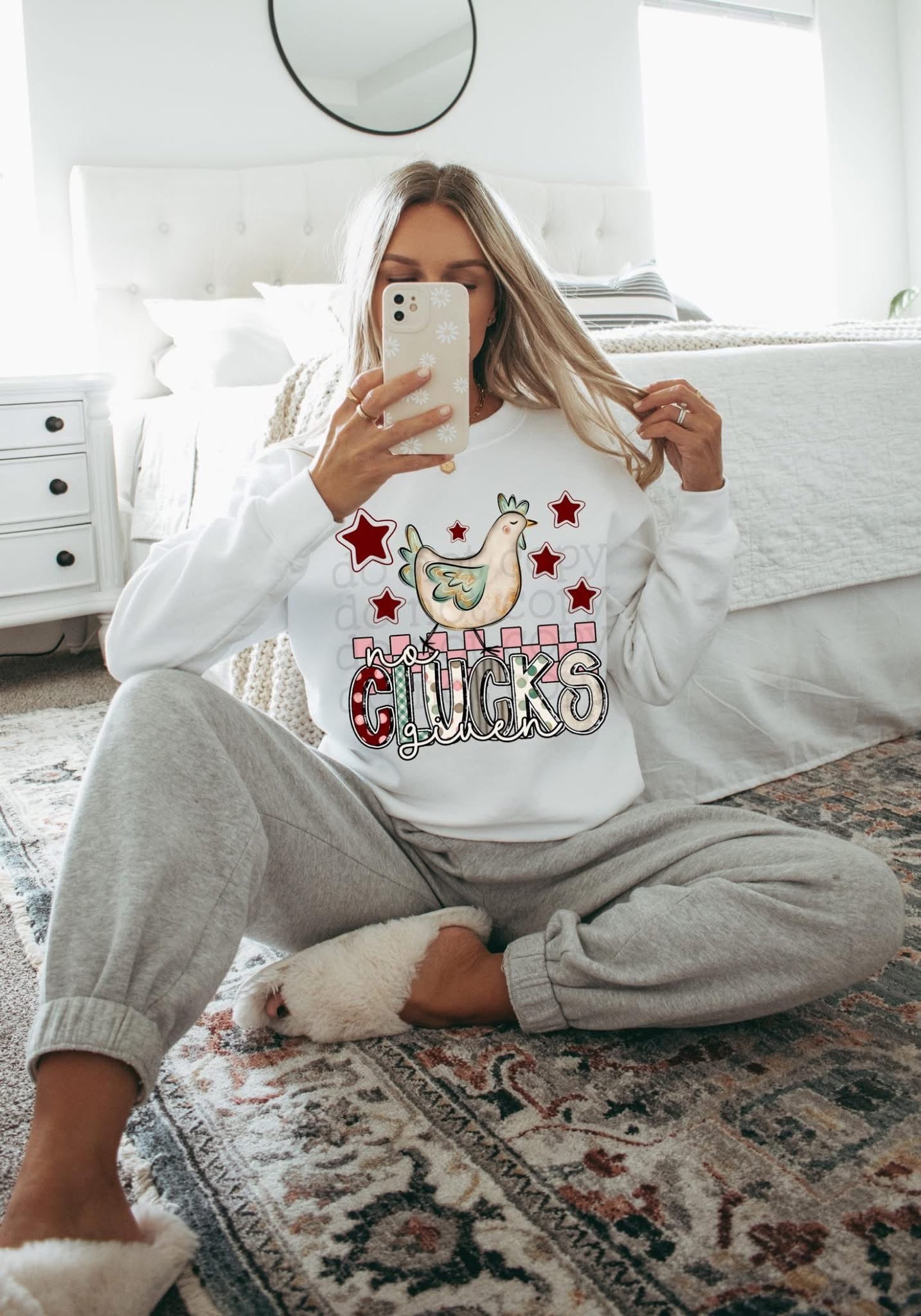 No Clucks Given DTF Transfer