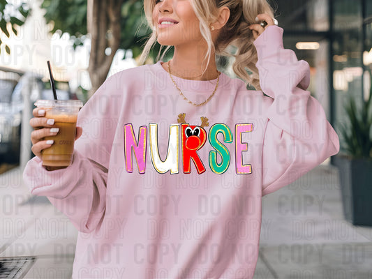 Nurse Merry Everything Poppy Style DTF Transfer