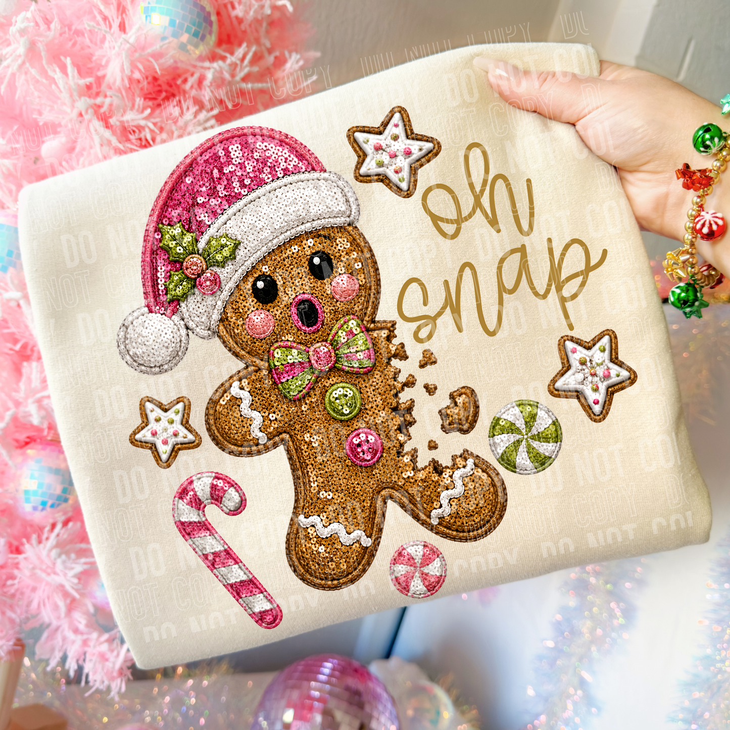 Oh Snap Gingerbread DTF Transfer