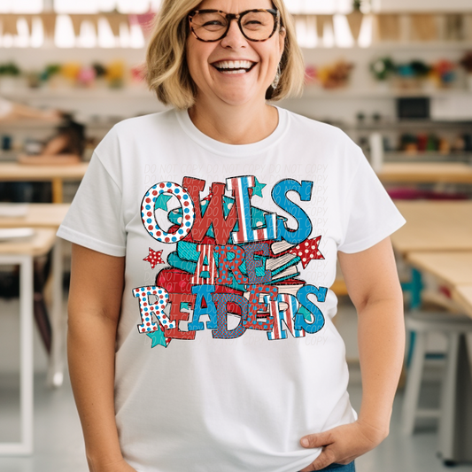 Owls Are Readers DTF Transfer