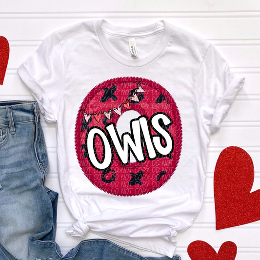 Owls Valentine School Spirit DTF Transfer