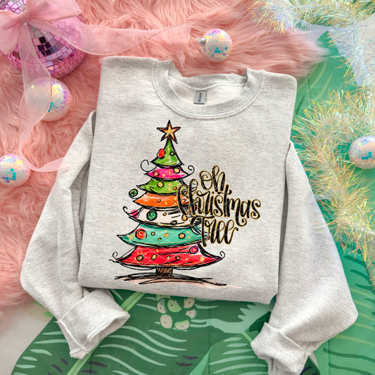 Oh Christmas Tree Colorful DTF Transfer