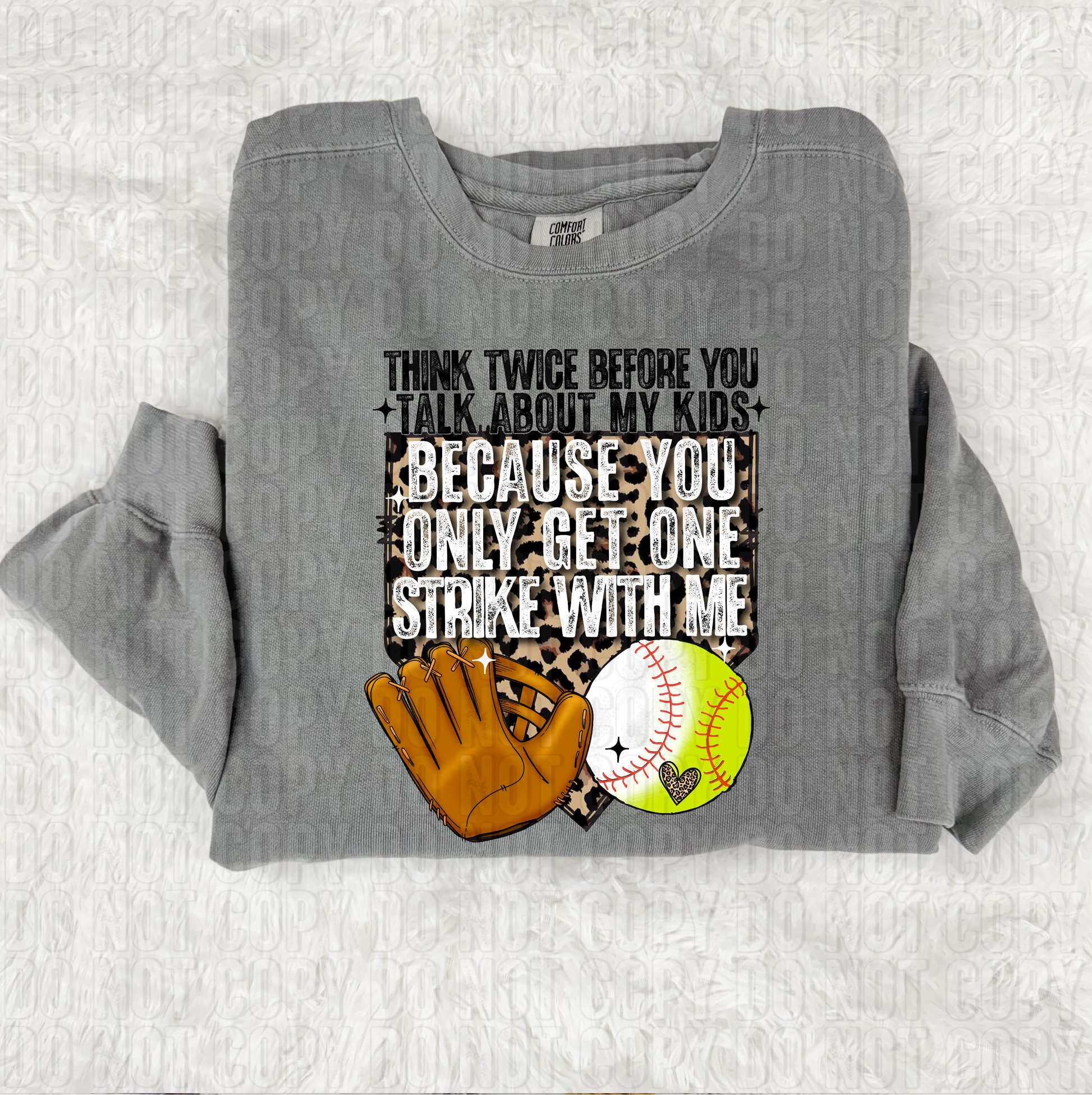 One Strike With Me Baseball/Softball DTF Transfer