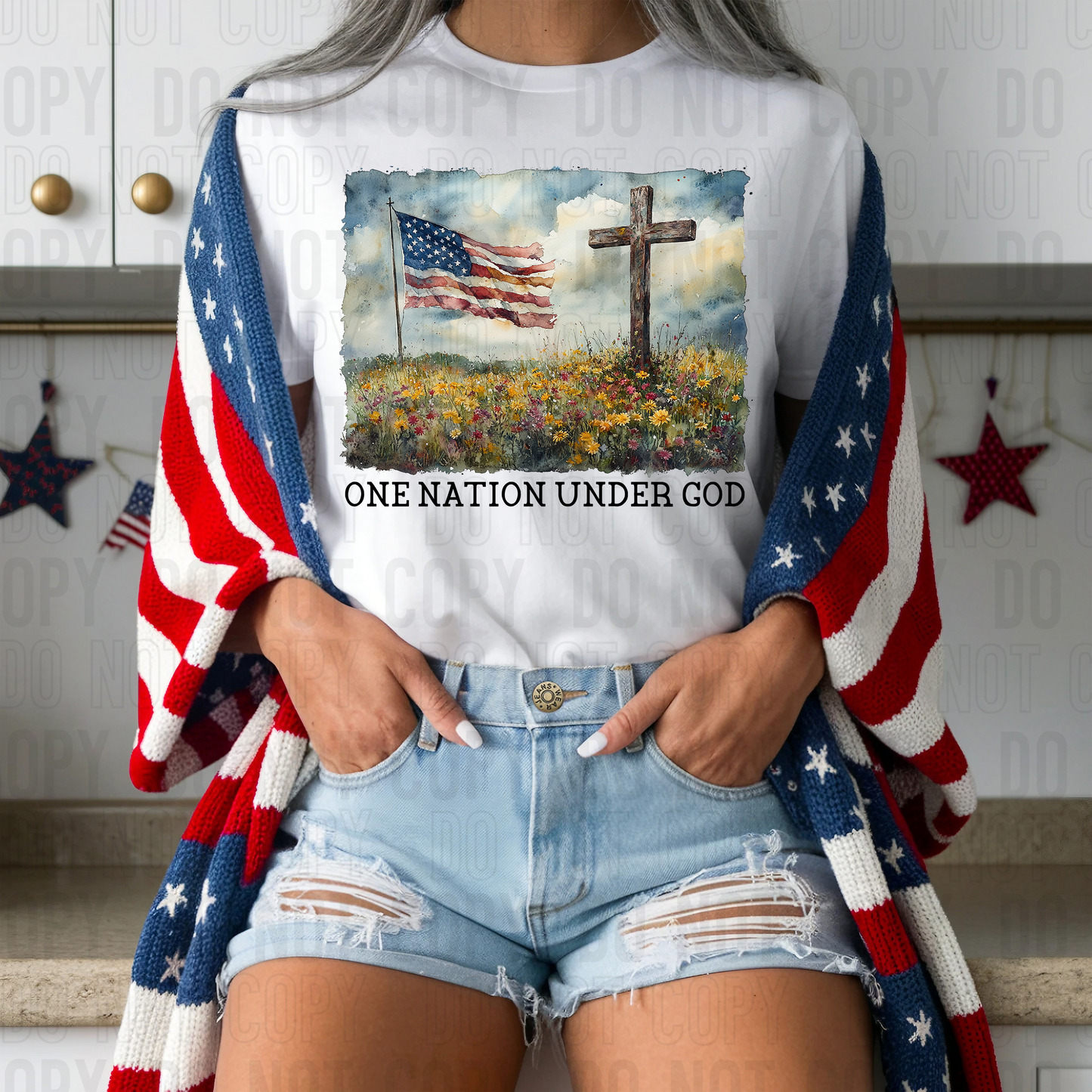One Nation Under God DTF Transfer