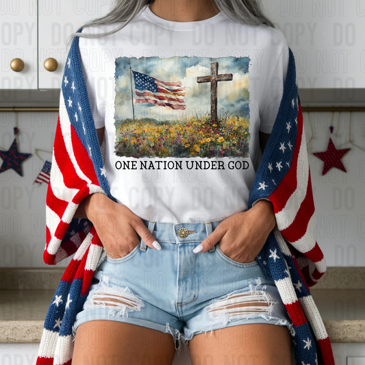 One Nation Under God DTF Transfer