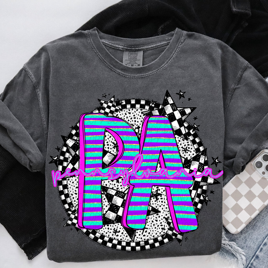 Pennsylvania Spring State Stripes DTF Transfer