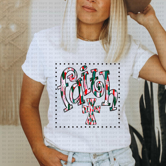 Pink Dottie Faith DTF Transfer