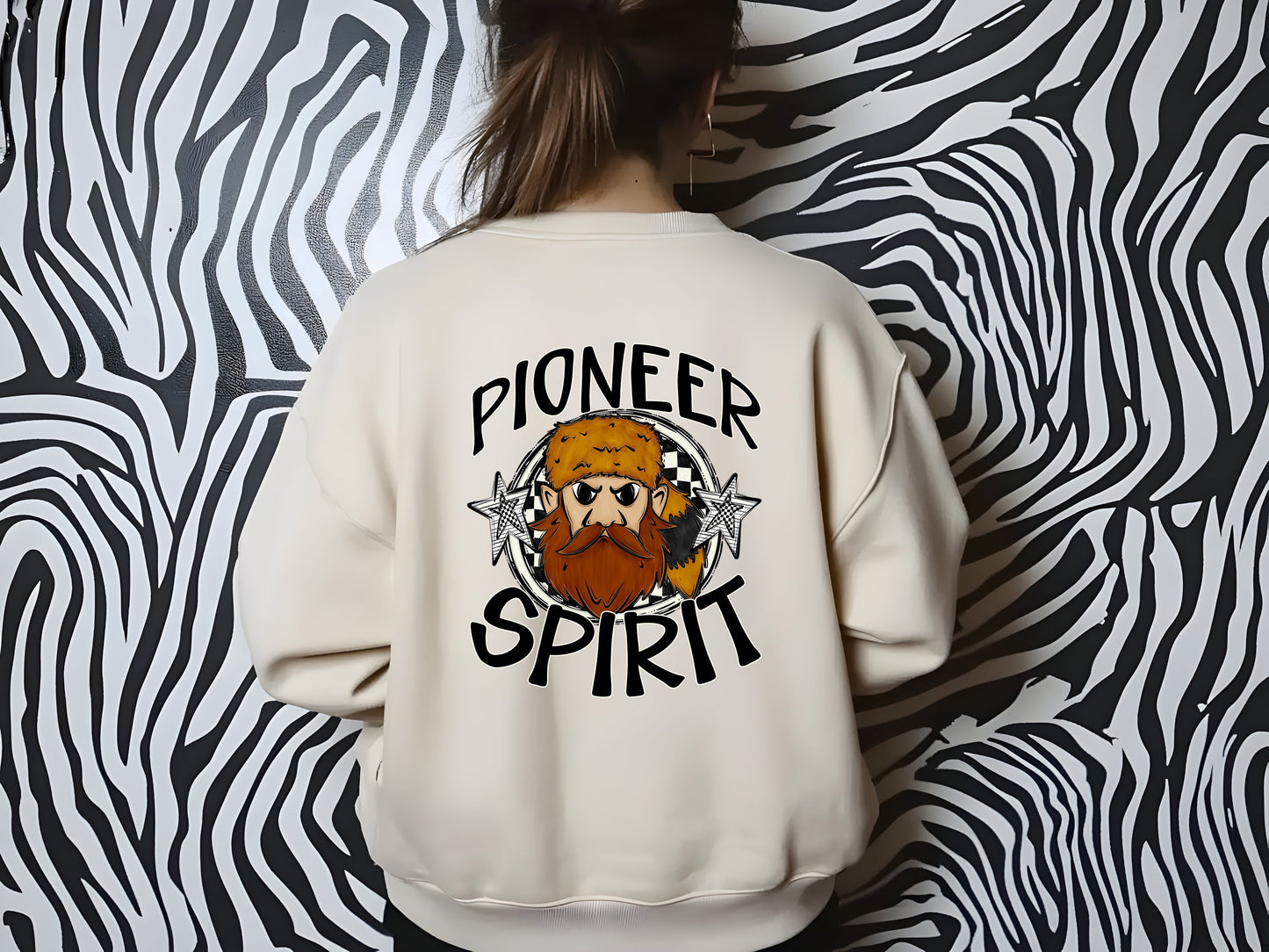 PIONEER MASCOT SPIRIT CHECKER CIRCLE SAG DTF Transfer