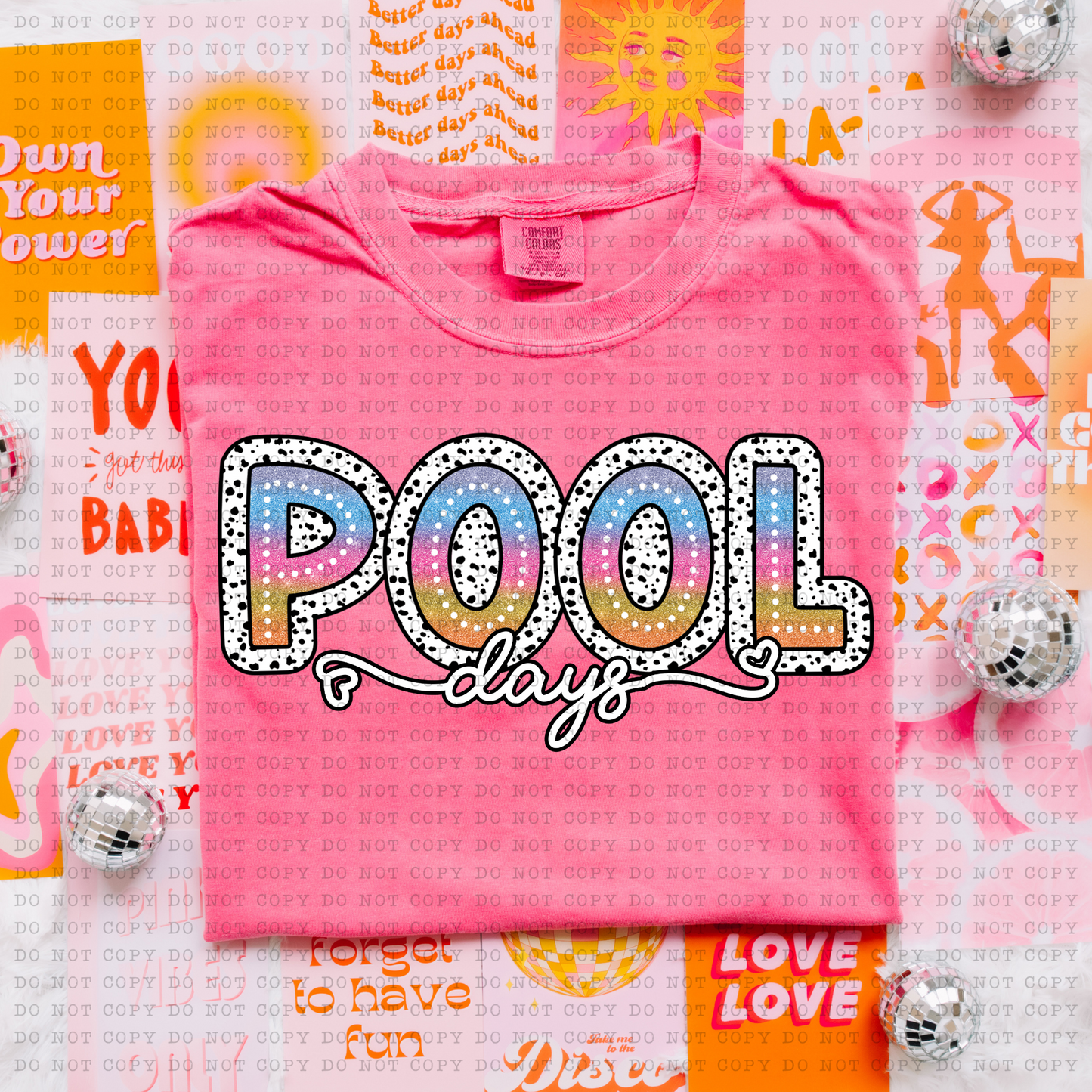 Pool Days Tie Dye DTF Transfer