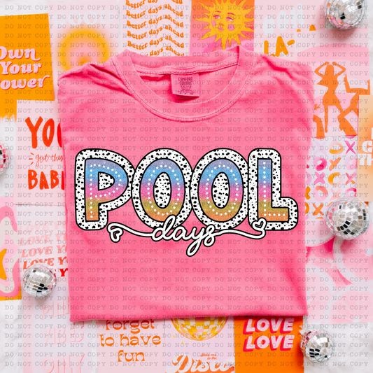 Pool Days Tie Dye DTF Transfer