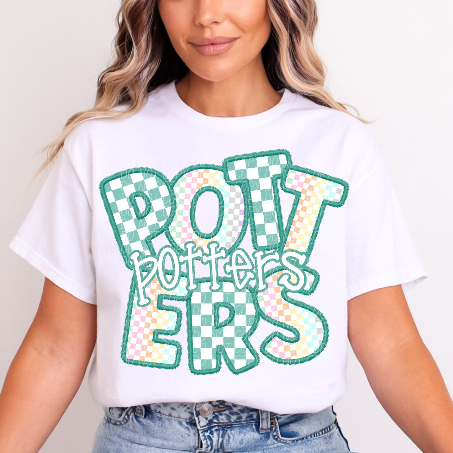 POTTERS CS Checker Mascot DTF Transfer
