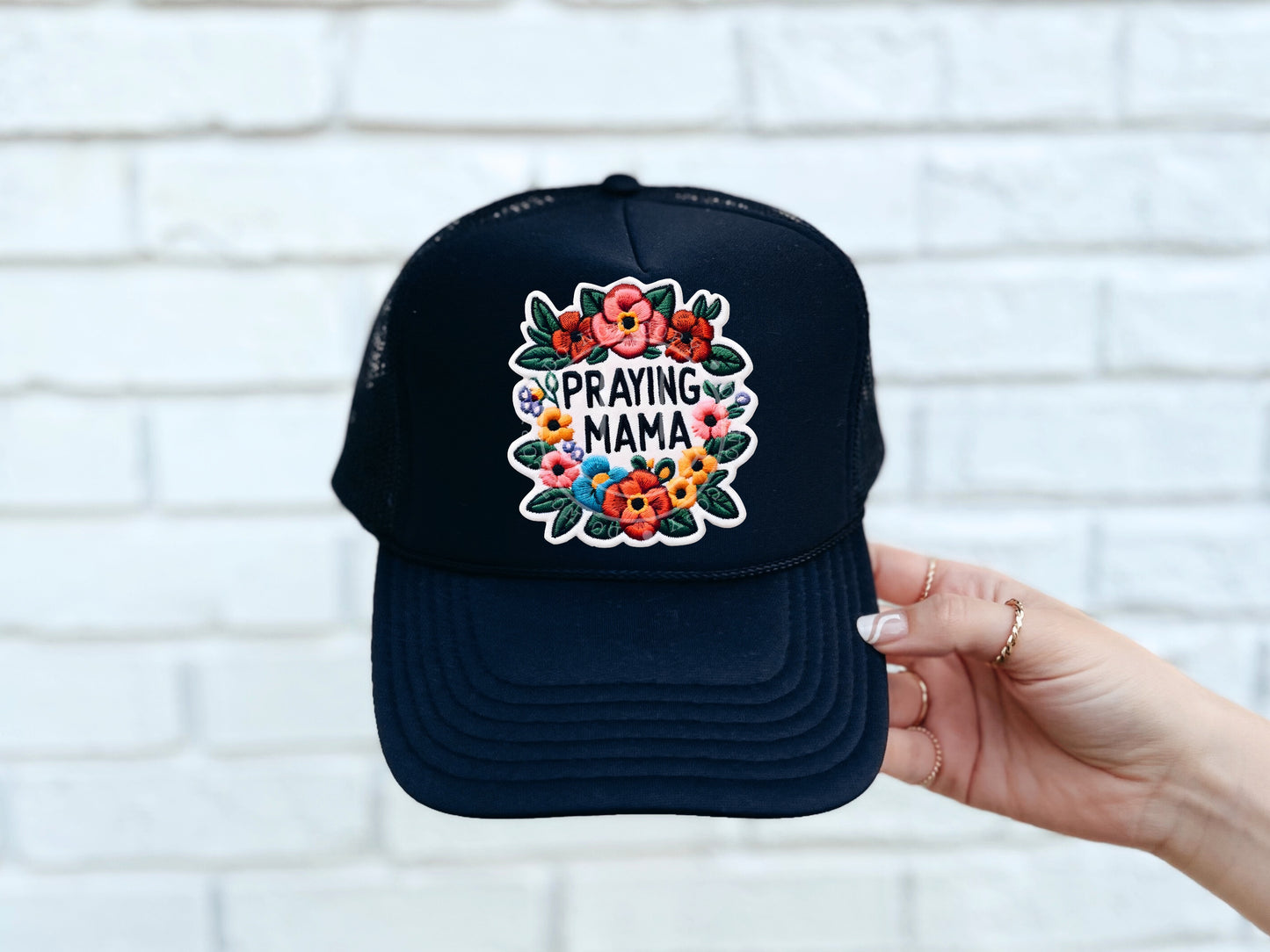 Praying Mama Floral 2 Hat Patch DTF Transfer