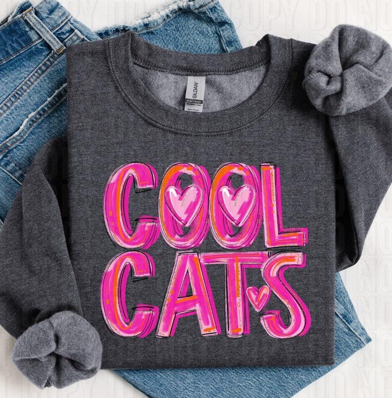 Cool Cats Pretty In Pink DTF Transfer