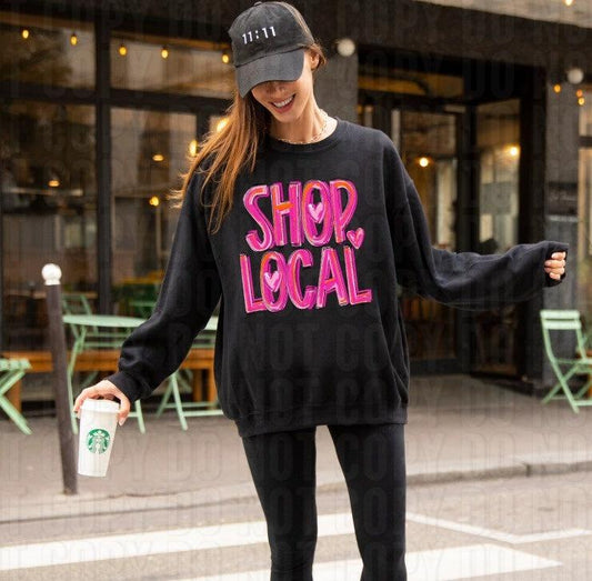 Shop Local Pretty In Pink DTF Transfer