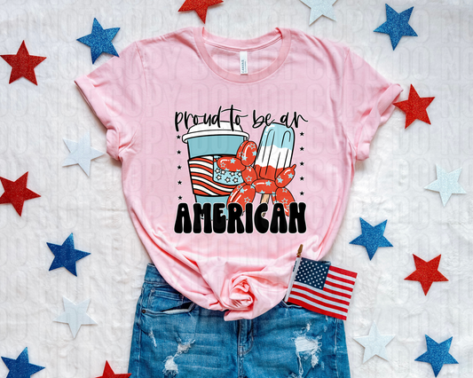 Proud To Be An American Balloon Dog Popsicle DTF Transfer